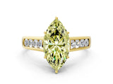 Yellow gold Fancy Yellow Marquise  Solitaire Channel-Set Diamond Engagement Ring with Four-Prong Setting_28