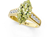 Yellow gold Fancy Yellow Marquise  Solitaire Channel-Set Diamond Engagement Ring with Four-Prong Setting_29