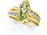 Yellow gold Fancy Yellow Marquise  Solitaire Channel-Set Split Shank Ring with Tension Prong Setting_4