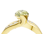 Yellow gold Fancy Yellow Marquise  Solitaire Channel-Set Split Shank Ring with Tension Prong Setting_7