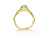 Yellow gold Fancy Yellow Marquise  Solitaire Chevron Pave Diamond Engagement Ring with Six-Prong Setting_3