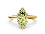 Yellow gold Fancy Yellow Marquise  Solitaire Diamond Engagement Ring with Four-Prong Setting on a Classic Band_3