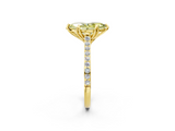 Yellow gold Fancy Yellow Marquise  Solitaire Diamond Engagement Ring with Pave Band and Six-Prong Setting_2