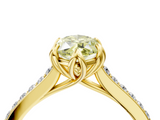 Yellow gold Fancy Yellow Marquise  Solitaire Diamond Engagement Ring with Pave Band and Six-Prong Setting_4