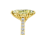 Yellow gold Fancy Yellow Marquise  Solitaire Diamond Engagement Ring with Pave Band and Six-Prong Setting_5