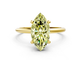 Yellow gold Fancy Yellow Marquise  Solitaire Diamond Ring with 4-Prong Setting on a Classic Band_3