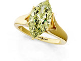 Yellow gold Fancy Yellow Marquise  Solitaire Diamond Ring with Cathedral Band and Four-Prong Setting_30