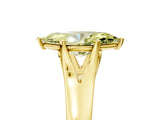 Yellow gold Fancy Yellow Marquise  Solitaire Diamond Ring with Cathedral Band and Four-Prong Setting_34