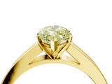 Yellow gold Fancy Yellow Marquise  Solitaire Diamond Ring with Channel-Set Band and Four-Prong Setting_7