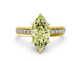 Yellow gold Fancy Yellow Marquise  Solitaire Diamond Ring with Channel Set Band and Six-Prong Setting_50