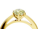 Yellow gold Fancy Yellow Marquise  Solitaire Diamond Ring with Four-Prong Setting and Classic Band_7