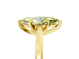 Yellow gold Fancy Yellow Marquise  Solitaire Diamond Ring with Four-Prong Setting and Classic Band_8