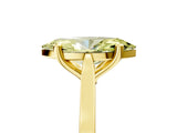 Yellow gold Fancy Yellow Marquise  Solitaire Diamond Ring with Four-Prong Setting and Tapered Band