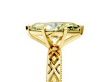 Yellow gold Fancy Yellow Marquise  Solitaire Diamond Ring with Milgrain and Black Enamel X Pattern Band_34