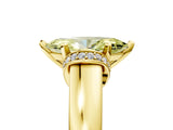 Yellow gold Fancy Yellow Marquise  Solitaire Diamond Ring with Pave Band and Six-Prong Setting_31