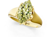 Yellow gold Fancy Yellow Marquise  Solitaire Diamond Ring with Six-Prong Cathedral Setting_33
