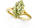 Yellow gold Fancy Yellow Marquise  Solitaire Diamond Ring with Six-Prong Setting and Tapered Band_1