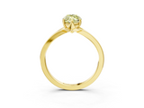 Yellow gold Fancy Yellow Marquise  Solitaire Diamond Ring with Six-Prong Setting and Tapered Band_3