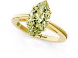 Yellow gold Fancy Yellow Marquise  Solitaire Diamond Ring with Split Shank and Four-Prong Setting_1