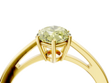 Yellow gold Fancy Yellow Marquise  Solitaire Diamond Ring with Split Shank and Four-Prong Setting_4