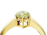 Yellow gold Fancy Yellow Marquise  Solitaire Diamond Ring with Tapered Band and Four-Prong Setting_38