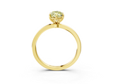 Yellow gold Fancy Yellow Marquise  Solitaire Diamond Ring with Thin Band and Four-Prong Setting_3