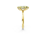 Yellow gold Fancy Yellow Marquise  Solitaire Diamond Ring with a Classic Band and Four-Prong Setting 3