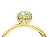 Yellow gold Fancy Yellow Marquise  Solitaire Diamond Ring with a Classic Band and Four-Prong Setting 5