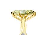 Yellow gold Fancy Yellow Marquise  Solitaire Diamond Twisted Band with Four-Prong Setting_5