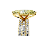 Yellow gold Fancy Yellow Marquise  Solitaire Diamond with Pave and Channel Set Band_5