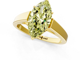 Yellow gold Fancy Yellow Marquise  Solitaire Engagement Ring with Four-Prong Setting and Tapered Band_4