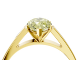 Yellow gold Fancy Yellow Marquise  Solitaire Engagement Ring with Four-Prong Setting and Tapered Band_7