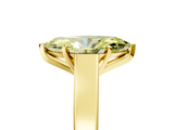 Yellow gold Fancy Yellow Marquise  Solitaire Engagement Ring with Four-Prong Setting and Tapered Band_8