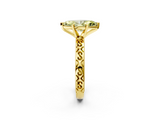 Yellow gold Fancy Yellow Marquise  Solitaire Engagement Ring with Scrollwork Band and Four-Prong Setting_2