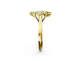Yellow gold Fancy Yellow Marquise  Solitaire Engagement Ring with Six-Prong Setting and Classic Band 2