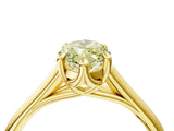 Yellow gold Fancy Yellow Marquise  Solitaire Engagement Ring with Six-Prong Setting and Classic Band 4