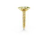 Yellow gold Fancy Yellow Marquise  Solitaire Floral Milgrain Engagement Ring_38