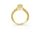 Yellow gold Fancy Yellow Marquise  Solitaire Floral Milgrain Engagement Ring_39