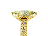 Yellow gold Fancy Yellow Marquise  Solitaire Floral Milgrain Engagement Ring_41