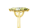 Yellow gold Fancy Yellow Marquise  Solitaire Heart Prong Engagement Ring with Tapered Band_40