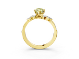 Yellow gold Fancy Yellow Marquise  Solitaire Marquise Twist Band with Six-Prong Setting_3