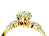Yellow gold Fancy Yellow Marquise  Solitaire Marquise Twist Band with Six-Prong Setting_4