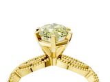 Yellow gold Fancy Yellow Marquise  Solitaire Milgrain Diamond Engagement Ring with Bezel and Marquise Band_4