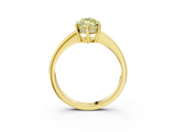 Yellow gold Fancy Yellow Marquise  Solitaire Pavé Band Prong Setting Ring_3