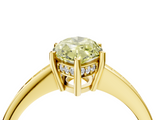 Yellow gold Fancy Yellow Marquise  Solitaire Pavé Band Prong Setting Ring_4