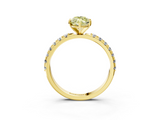 Yellow gold Fancy Yellow Marquise  Solitaire Pavé Band with Four-Prong Setting_3