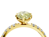 Yellow gold Fancy Yellow Marquise  Solitaire Pavé Band with Four-Prong Setting_4