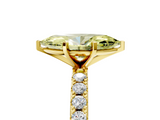 Yellow gold Fancy Yellow Marquise  Solitaire Pavé Band with Four-Prong Setting_5