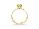 Yellow gold Fancy Yellow Marquise  Solitaire Pavé Diamond Engagement Ring with Four-Prong Setting_3