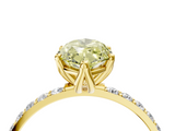 Yellow gold Fancy Yellow Marquise  Solitaire Pavé Diamond Engagement Ring with Four-Prong Setting_4
